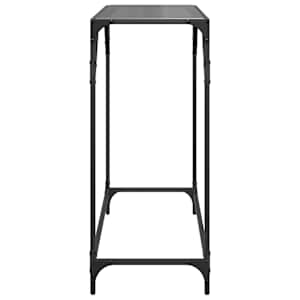 Konzolový stolek s černou skleněnou deskou 80 x 35 x 81 cm ocel - obrázek 5