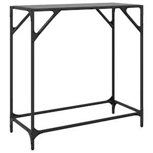 Konzolový stolek s černou skleněnou deskou 80 x 35 x 81 cm ocel - obrázek 6