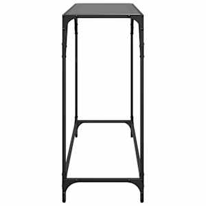 Konzolový stolek s černou skleněnou deskou 98 x 35 x 81 cm ocel - obrázek 5