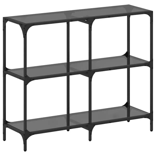 vidaXL kohvilaud, must klaasplaat, 98x30x81 cm, teras