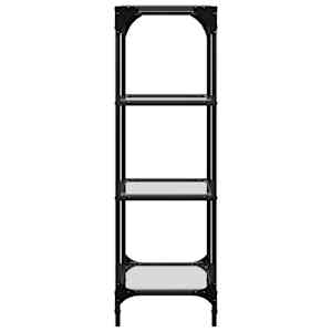 Úložný regál s průhlednou skleněnou deskou 40x30x195 cm ocel - obrázek 5