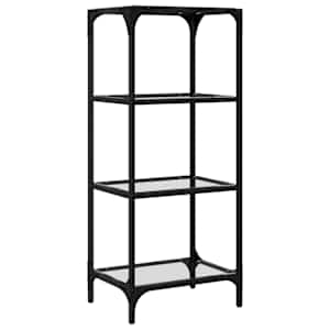 Úložný regál s průhlednou skleněnou deskou 40x30x195 cm ocel - obrázek 6