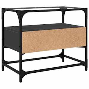TV skříňka se skleněnou deskou černá 60 x 35 x 51 cm kompozit - obrázek 6