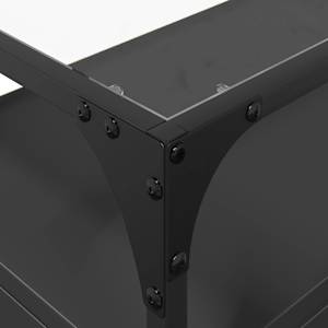 TV skříňka se skleněnou deskou černá 60 x 35 x 51 cm kompozit - obrázek 8