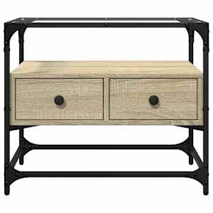 TV skříňka se skleněnou deskou dub sonoma 60x35x51 cm kompozit - obrázek 4