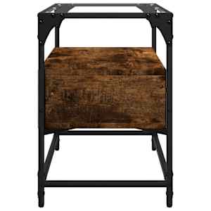 TV skříňka se skleněnou deskou kouřový dub 60x35x51 cm kompozit - obrázek 5
