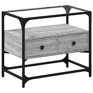 TV skříňka se skleněnou deskou šedá sonoma 60x35x51 cm kompozit - obrázek 2