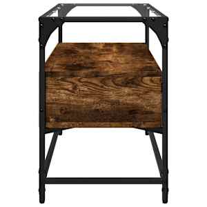TV skříňka se skleněnou deskou kouřový dub 80x35x51 cm kompozit - obrázek 5