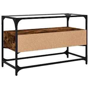 TV skříňka se skleněnou deskou kouřový dub 80x35x51 cm kompozit - obrázek 6