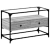 vidaXL klaasplaadiga telerikapp hall Sonoma tamm 80x35x51 cm tehispuit