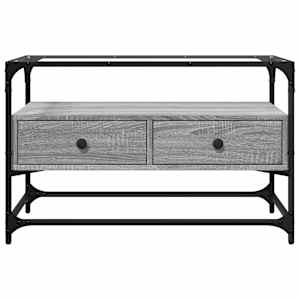 TV skříňka se skleněnou deskou šedá sonoma 80x35x51 cm kompozit - obrázek 4