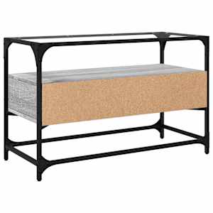 TV skříňka se skleněnou deskou šedá sonoma 80x35x51 cm kompozit - obrázek 6