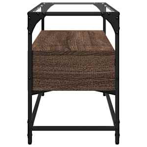 TV skříňka se skleněnou deskou kouřový dub 80x35x51 cm kompozit - obrázek 5