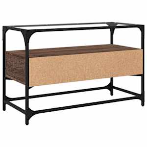 TV skříňka se skleněnou deskou kouřový dub 80x35x51 cm kompozit - obrázek 6