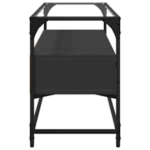TV skříňka se skleněnou deskou černá 98 x 35 x 51 cm kompozit - obrázek 5