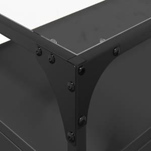 TV skříňka se skleněnou deskou černá 98 x 35 x 51 cm kompozit - obrázek 8