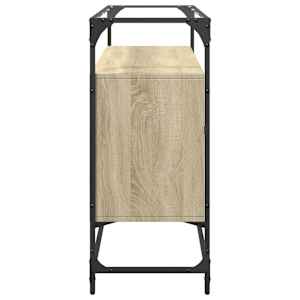 Příborník se skleněnou deskou dub sonoma 98x35x81 cm kompozit - obrázek 5