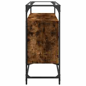 Příborník se skleněnou deskou kouřový dub 98x35x81 cm kompozit - obrázek 5