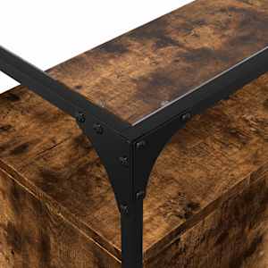 Příborník se skleněnou deskou kouřový dub 98x35x81 cm kompozit - obrázek 7
