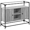 vidaXL klaasplaadiga puhvetkapp hall Sonoma tamm 98x35x51 cm tehispuit