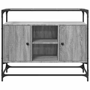 Příborník se skleněnou deskou šedá sonoma 98x35x81 cm kompozit - obrázek 4