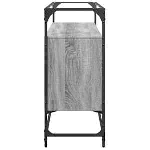 Příborník se skleněnou deskou šedá sonoma 98x35x81 cm kompozit - obrázek 5