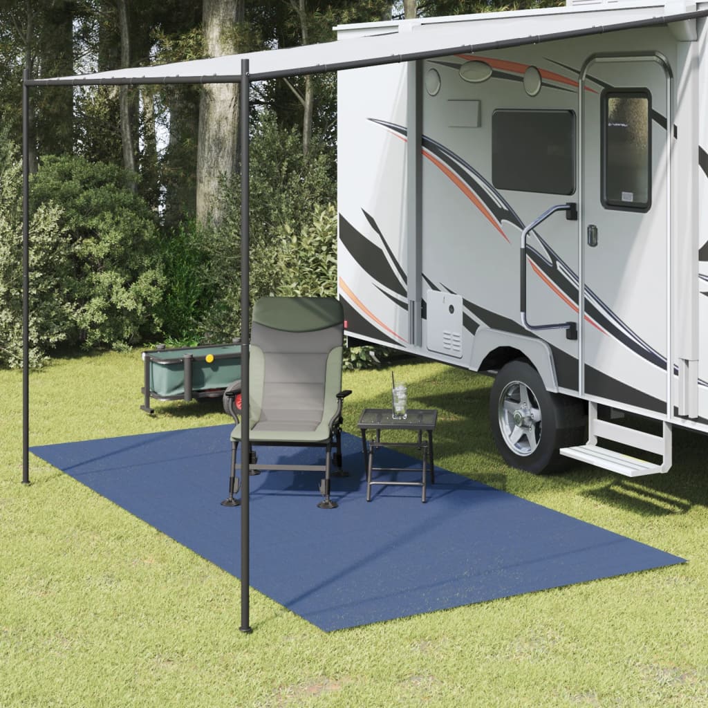 vidaXL Covor pentru cort, albastru, 4x2 m