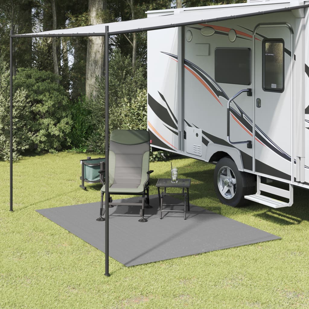 vidaXL Campingteppich Hellgrau 4x2 m