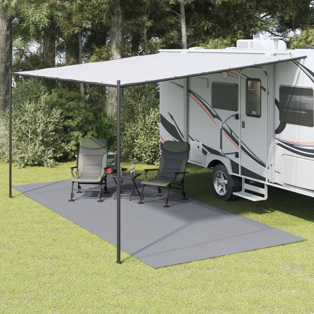 vidaXL Covor pentru cort, gri deschis, 6x2,5 m