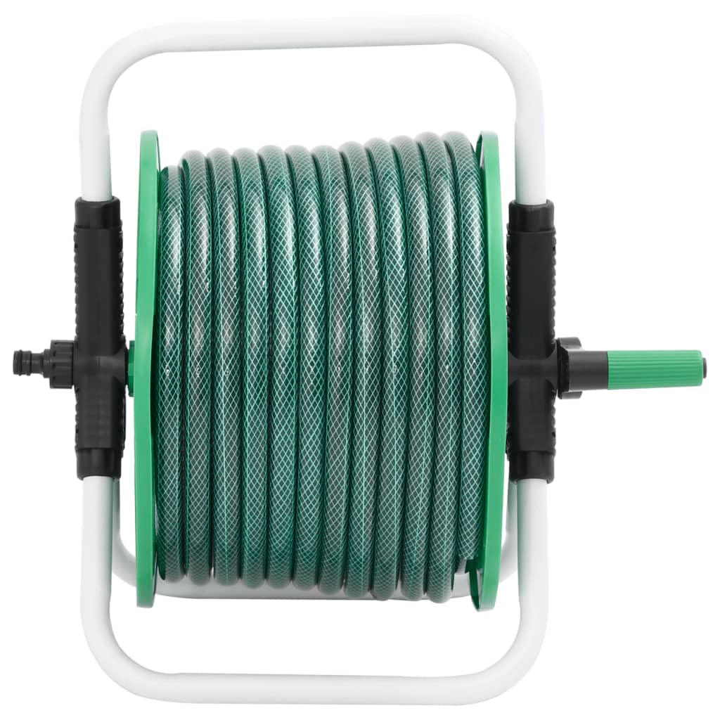 vidaXL Enrolador independente com mangueira de 30 m PVC verde