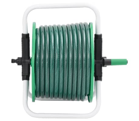 vidaXL Enrolador independente com mangueira de 30 m PVC verde