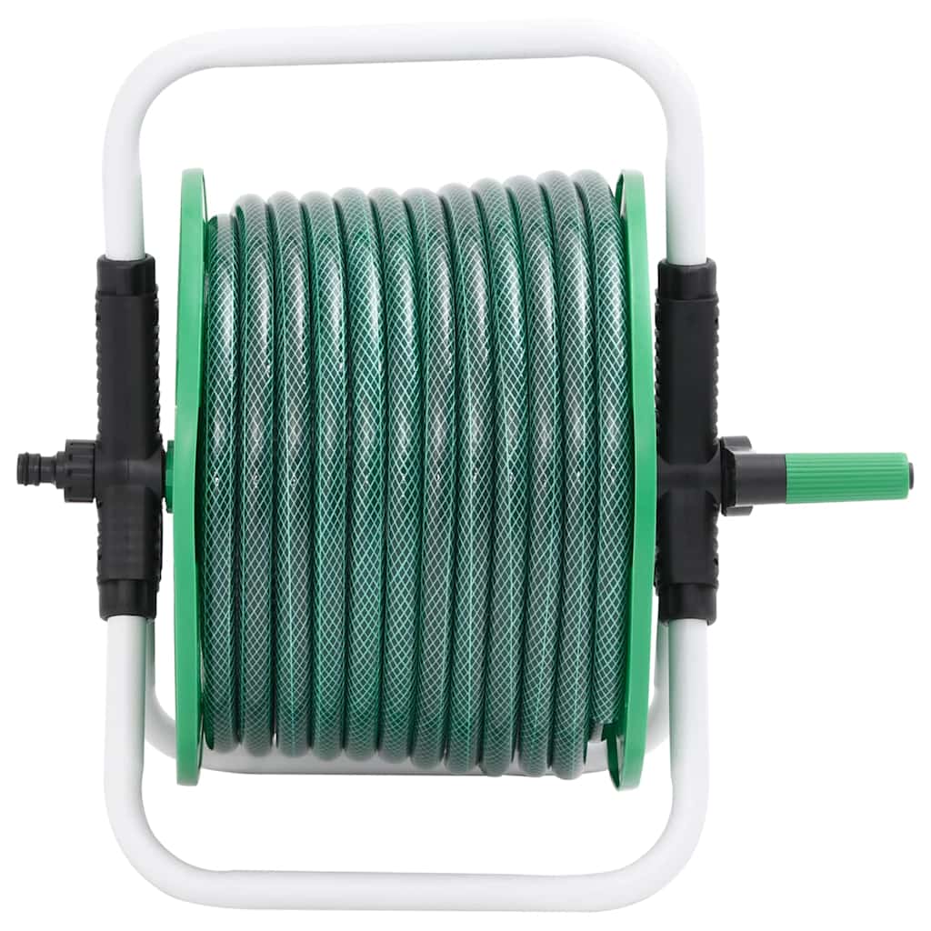 vidaXL Tambur furtun autonom verde set racorduri furtun 0,75" 20 m PVC