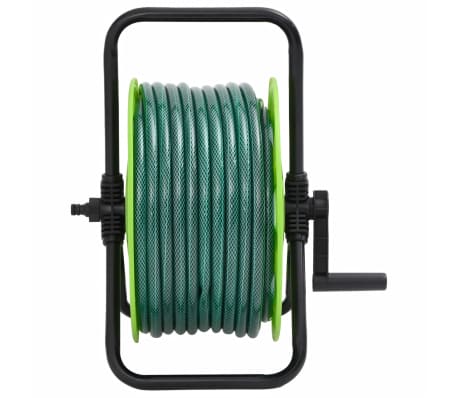 vidaXL Avvolgitubo Verde Autoportante con Tubo 30 m PVC