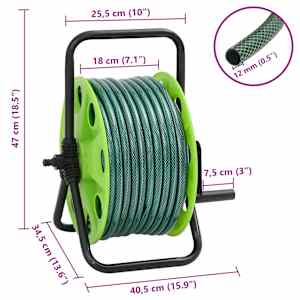 Volně stojící hadicový naviják se sadou koncovek 0,5" 30 m PVC - obrázek 8