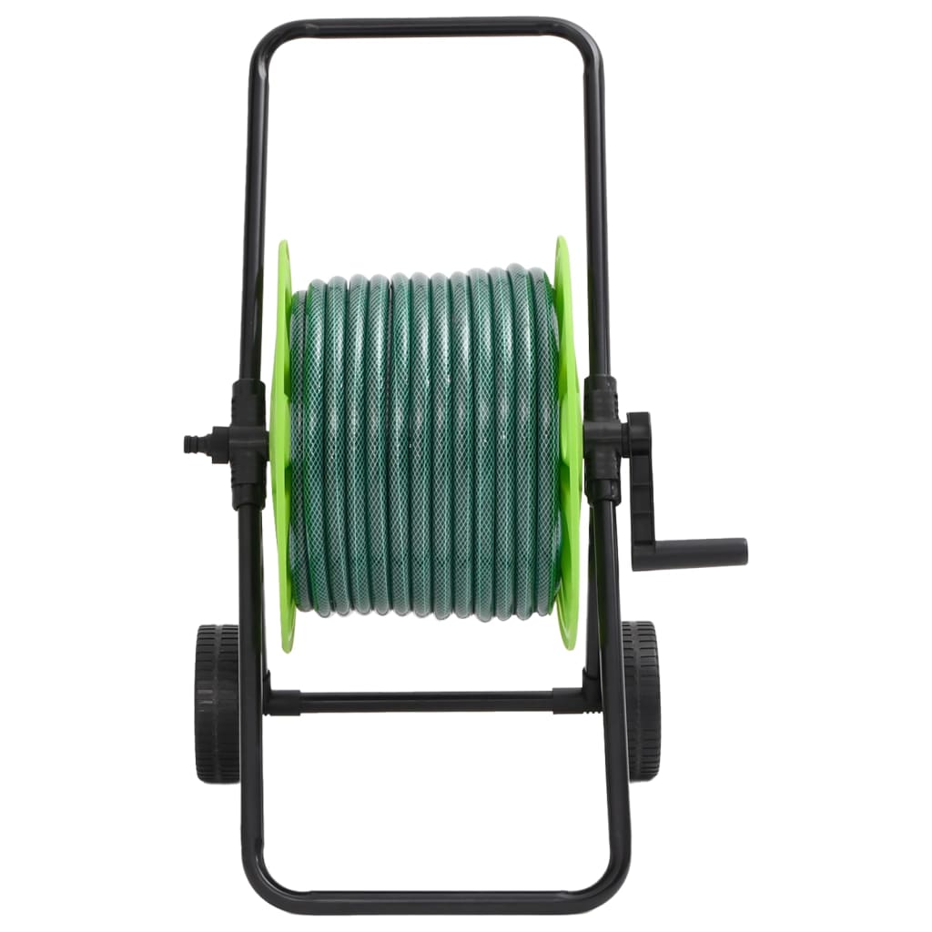 vidaXL Green Hose Reel Cart with 30 m Hose PVC