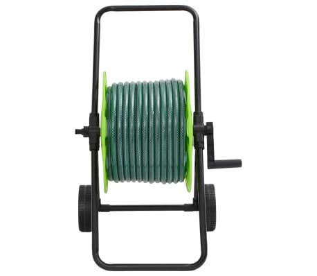 vidaXL Green Hose Reel Cart with 30 m Hose PVC