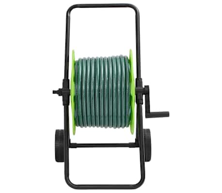 vidaXL Schlauchwagen mit Schlauchanschluss-Set 0,5" 30 m PVC Gr&uuml;n
