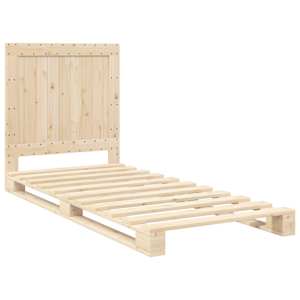 Rám postele s čelem 90 x 200 cm masivní borové dřevo - obrázek 3