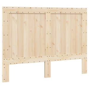 Rám postele s čelem bílý 140 x 200 cm masivní borové dřevo - obrázek 6