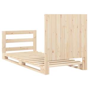 Rám postele s čelem 90 x 200 cm masivní borové dřevo - obrázek 9