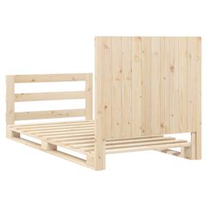 Rám postele s čelem 100 x 200 cm masivní borové dřevo - obrázek 9