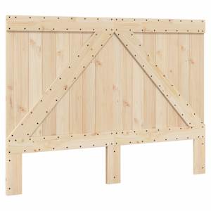 Rám postele s čelem bílý 140 x 200 cm masivní borové dřevo - obrázek 6