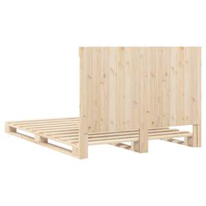 Rám postele s čelem bílý 140 x 200 cm masivní borové dřevo - obrázek 9