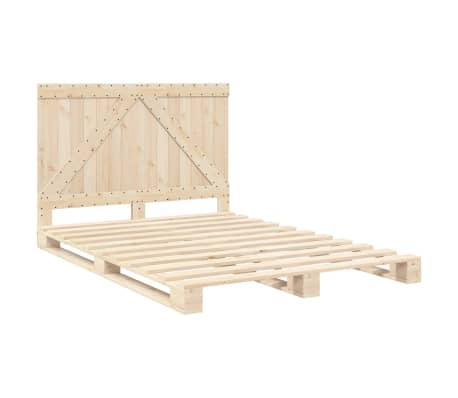 vidaXL Cadru de pat cu tăblie, 160x200 cm, lemn masiv de pin
