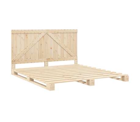 vidaXL Cadru de pat cu tăblie, 180x200 cm, lemn masiv de pin