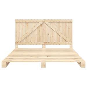 Rám postele s čelem 200 x 200 cm masivní borové dřevo - obrázek 5