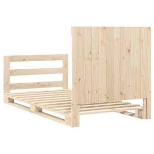 Rám postele s čelem 100 x 200 cm masivní borové dřevo - obrázek 9
