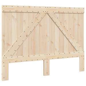 Rám postele s čelem šedý 140 x 200 cm masivní borové dřevo - obrázek 6