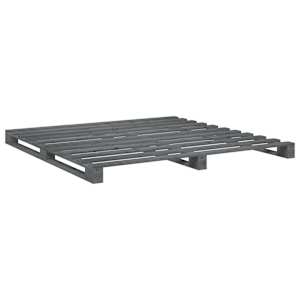 Rám postele s čelem šedý 200 x 200 cm masivní borové dřevo - obrázek 7