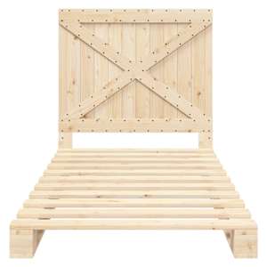 Rám postele s čelem 100 x 200 cm masivní borové dřevo - obrázek 5